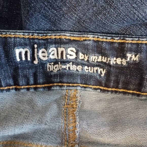 M Jeans by Maurices Curvy High Rise Slim Boot Jeans Sz 14 Classic Blue - Picture 6 of 7